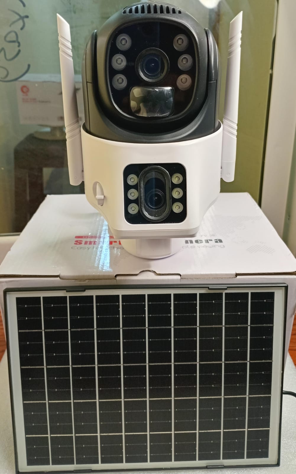 V380 Solar Wifi Dual PTZ Solar Camera Outdoor 4MP